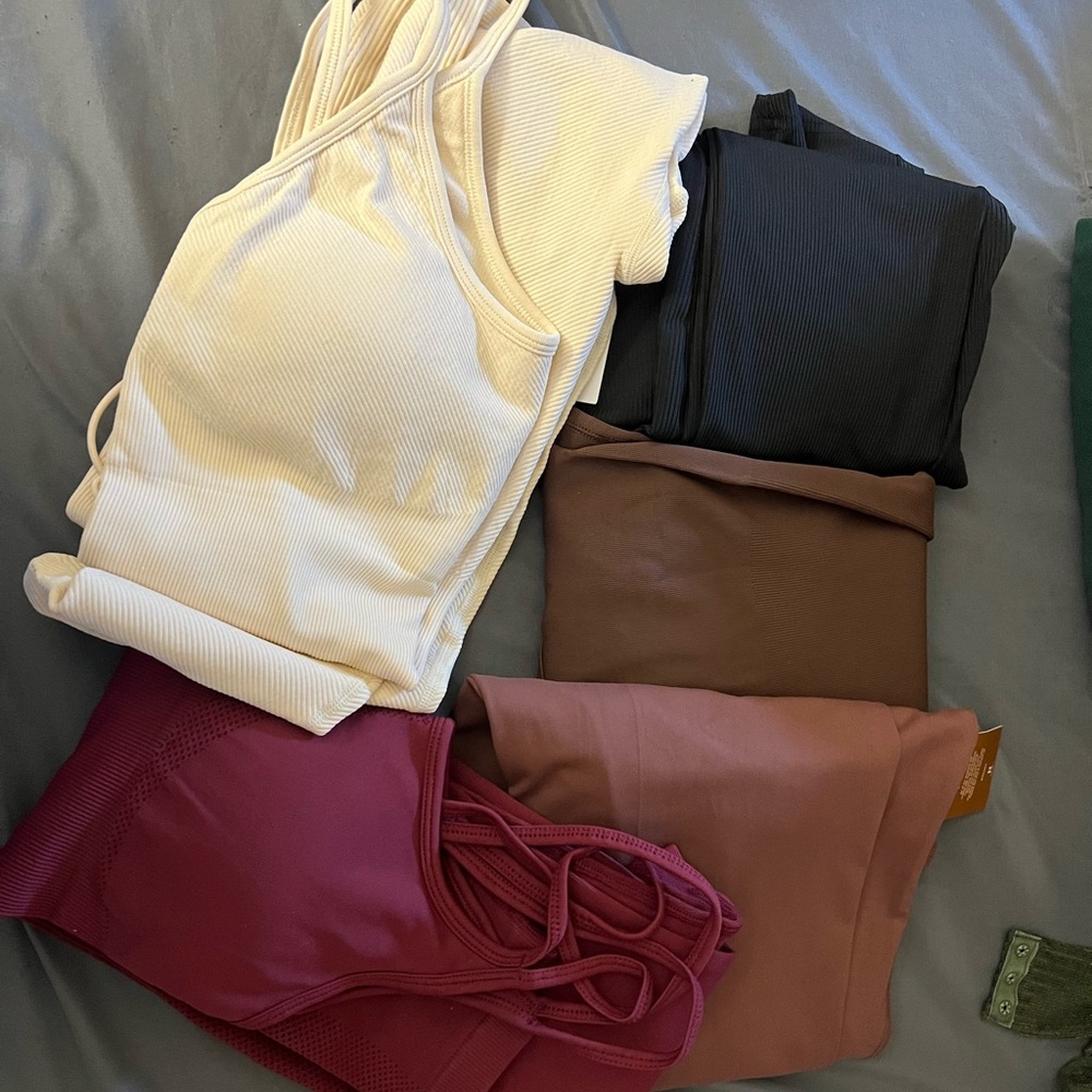Chic Tank Top Collection in Cream, Black, Brown, and Red